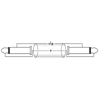 Omnitronic Klinkenkabel 6,3 mono 1x 90° 3m sw