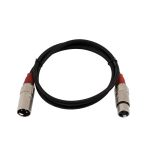 Omnitronic XLR Kabel 3pol 1,5m sw/rt