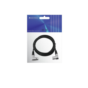 Omnitronic XLR Kabel 3pol 3m 90° sw
