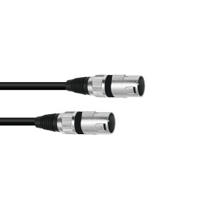 Omnitronic Adapterkabel XLR(M)/XLR(M) 0,2m sw