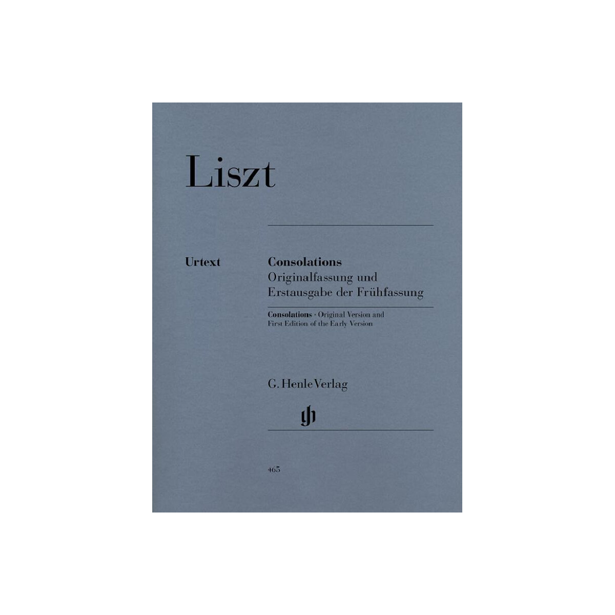 Consolations f&uuml;r Klavier