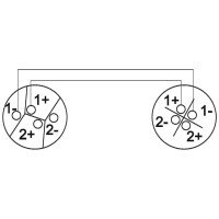 Omnitronic Lautsprecherkabel Speaker 2x4 1,5m sw