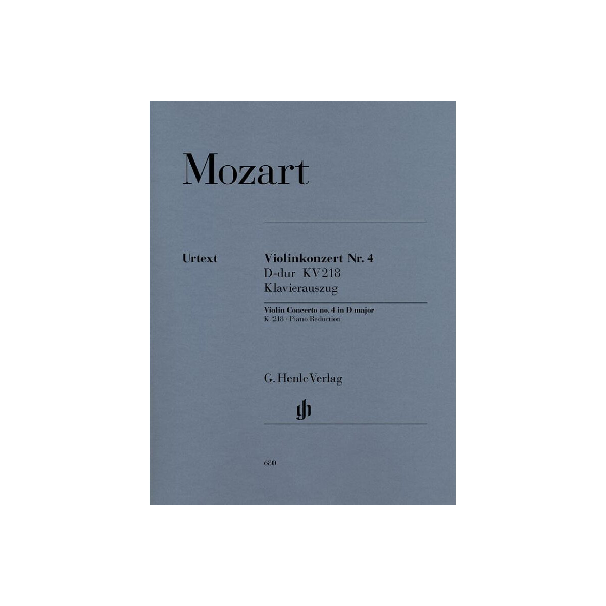 Konzert D-Dur Nr.4 KV218 für Violine und Orchester