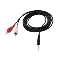 Omnitronic Adapterkabel 3,5 Klinke/2xCinch 1,5m sw