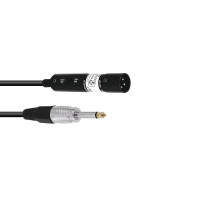 Omnitronic Adapterkabel XLR(M)/Klinke mono 0,3m sw