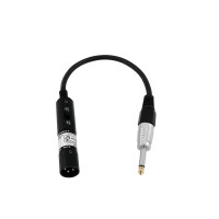 Omnitronic Adapterkabel XLR(M)/Klinke mono 0,3m sw