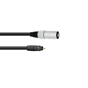Omnitronic Adapterkabel Cinch/XLR(M) 0,9m sw