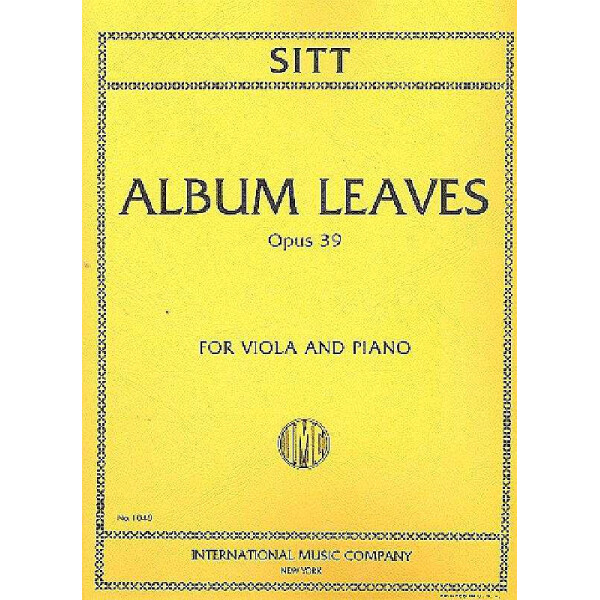 Album Leaves op.39 for viola and
