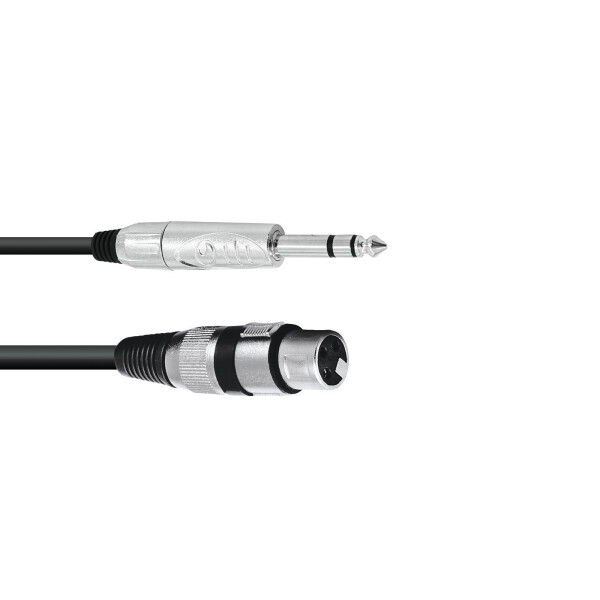 Omnitronic Adapterkabel XLR(F)/Klinke stereo 2m sw