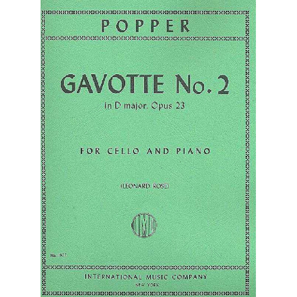 Gavotte op.23,2 for cello and