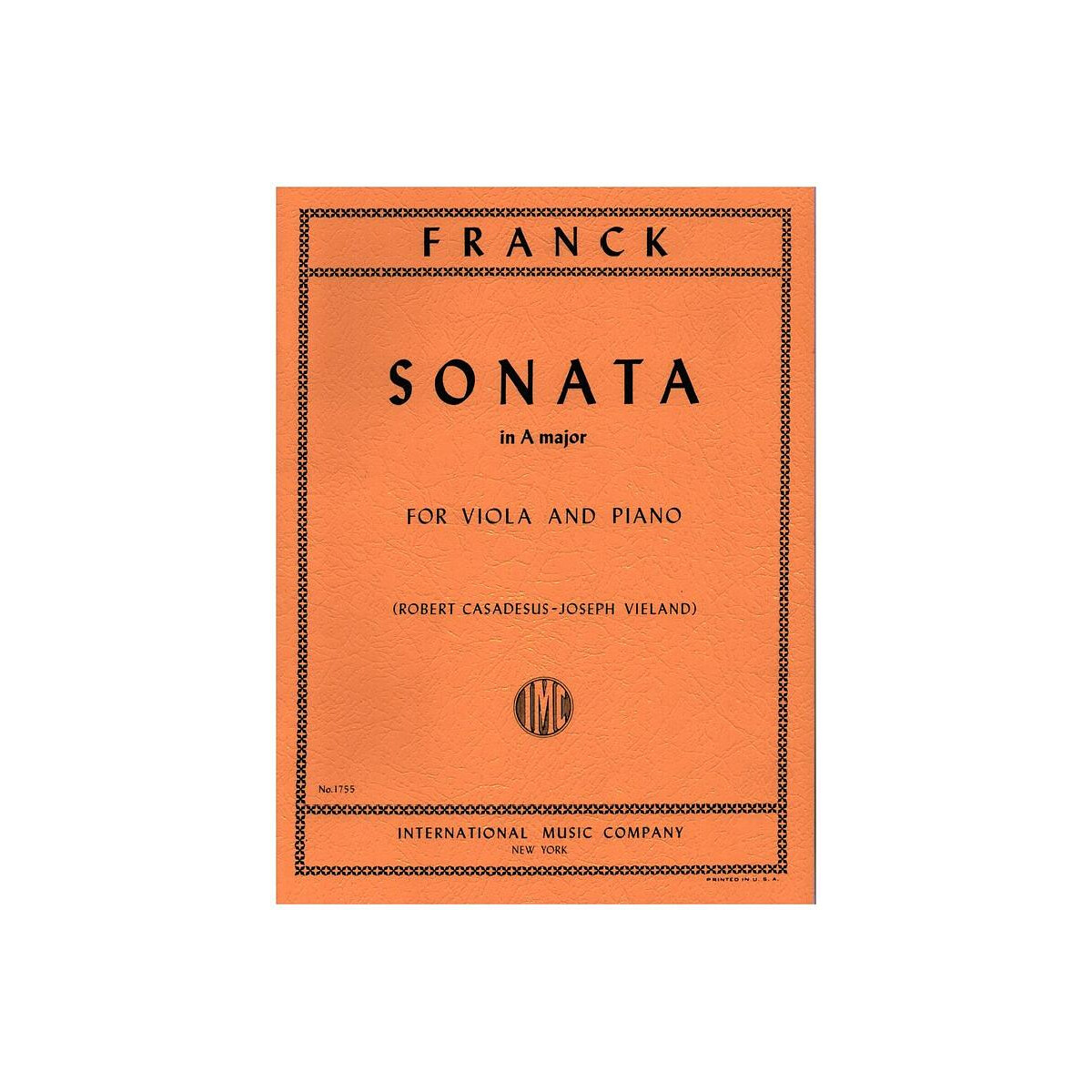 Sonata a major for viola and piano box