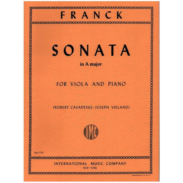 Sonata a major for viola and piano