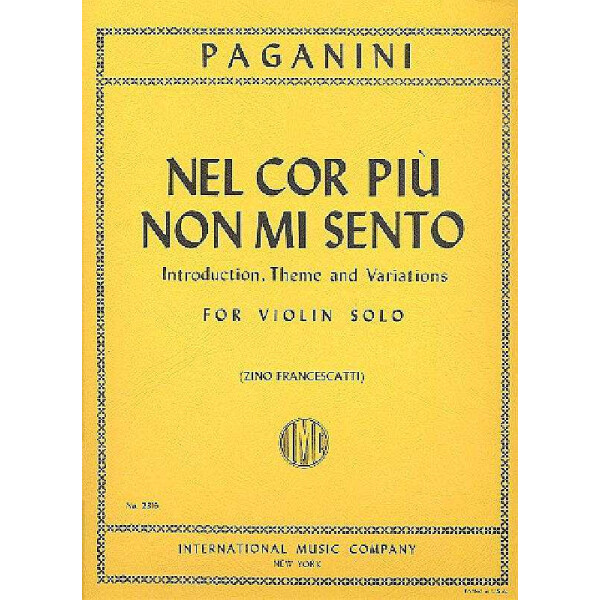 nel cor piu non mi sento for