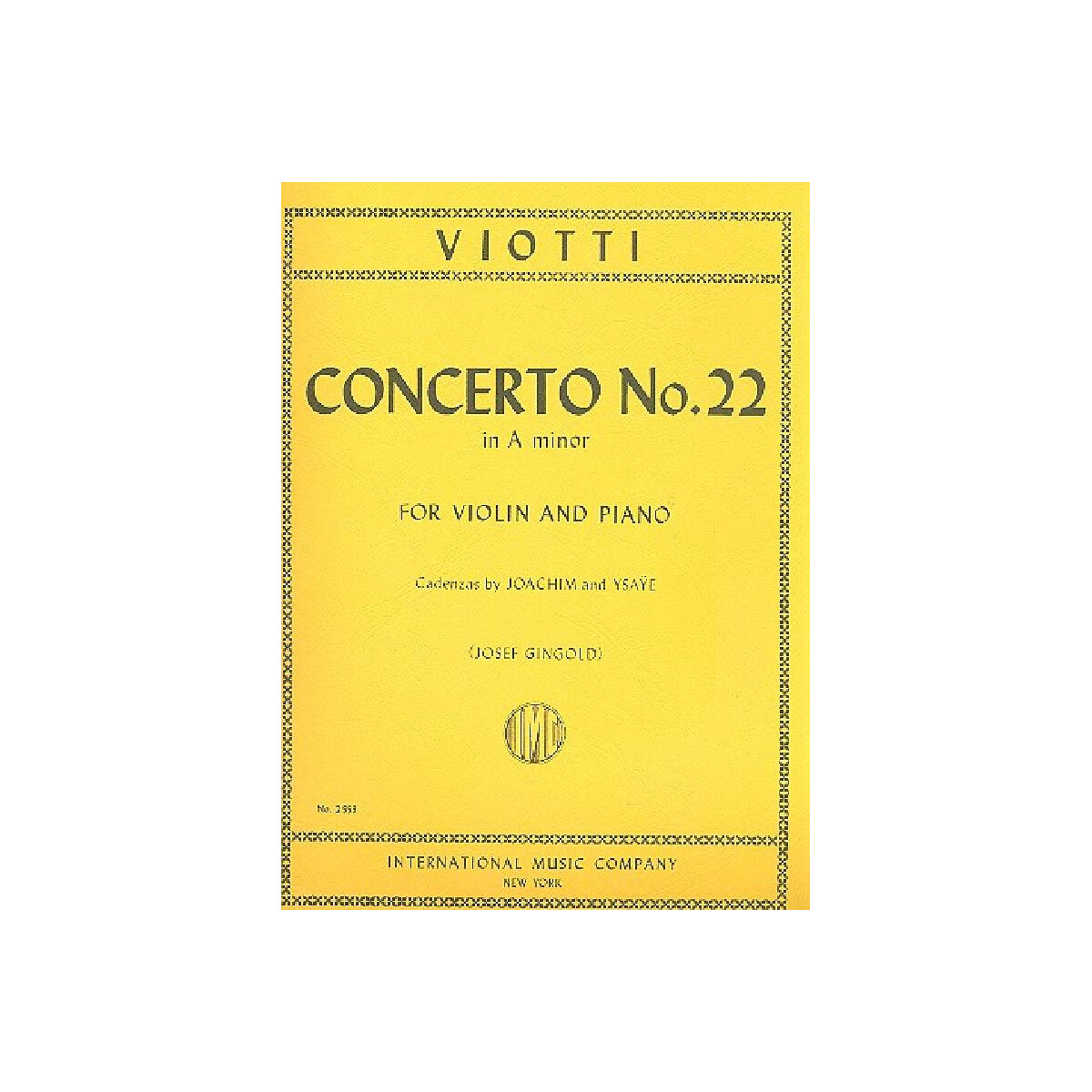 Concerto a minor no.22 for violin and or box