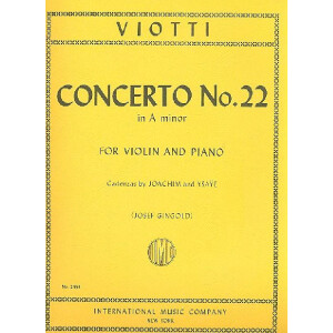 Concerto a minor no.22 for violin and orchestra