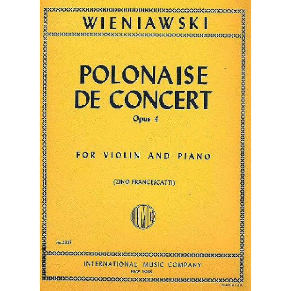 Polonaise de concert d major op. 4 for violin and piano
