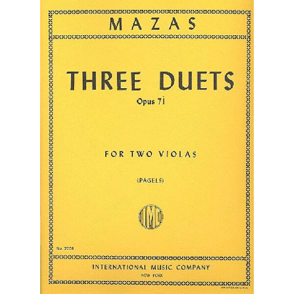 3 duets op.71 for 2 violas
