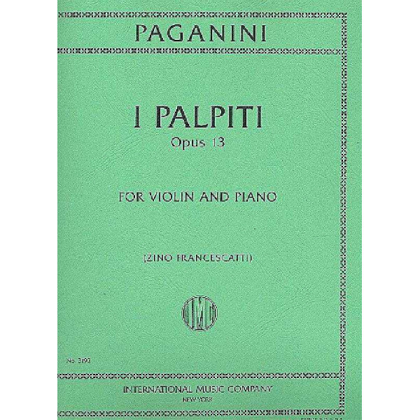 I palpiti op.13 for violin and piano