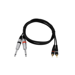 Omnitronic Adapterkabel 2xKlinke/2xCinch 1,5m sw