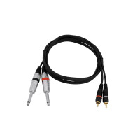 Omnitronic Adapterkabel 2xKlinke/2xCinch 1,5m sw
