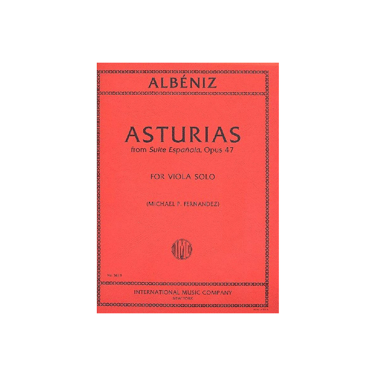 Asturias op.47 for viola box