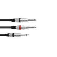 Omnitronic Adapterkabel Klinke/2xKlinke 1,5m