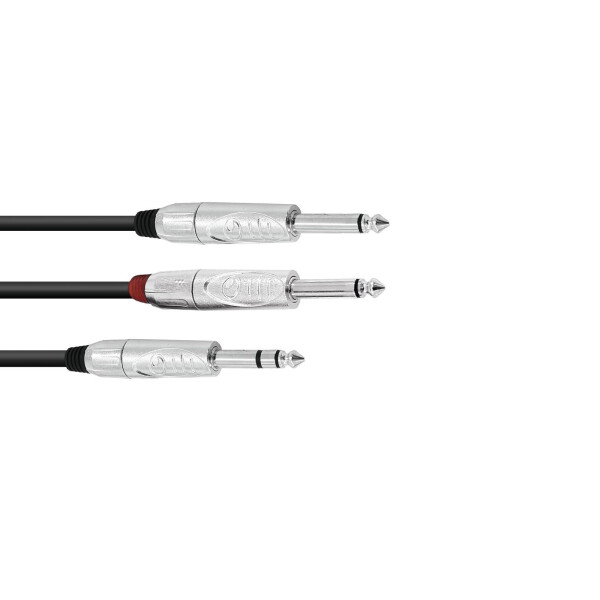Omnitronic Adapterkabel Klinke/2xKlinke 3m