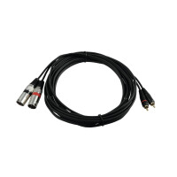 Omnitronic Adapterkabel 2xXLR(M)/2xCinch 6m sw