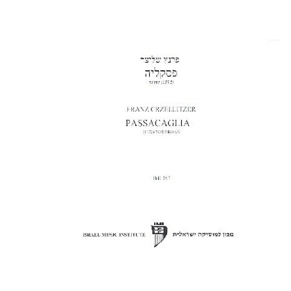 Passacaglia for organ