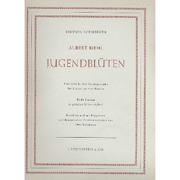 Jugendblüten für  Klavier zu 4 Händen