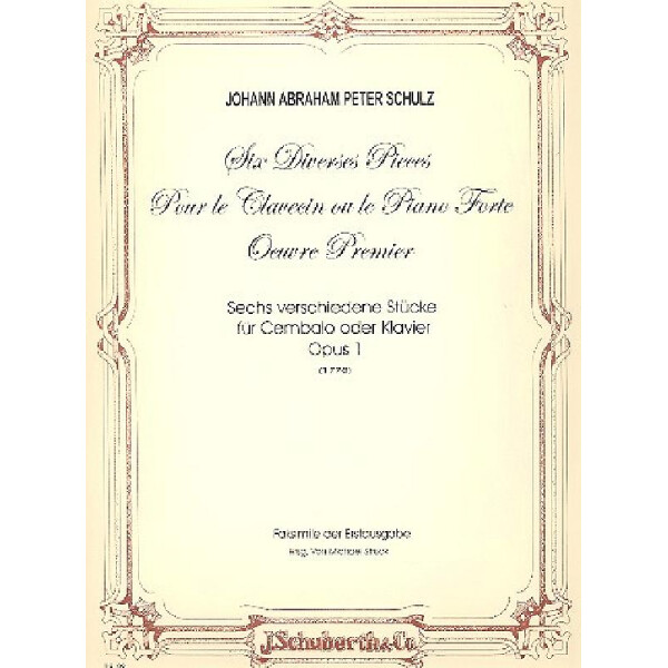 6 Verschiedene Stücke op.1 für