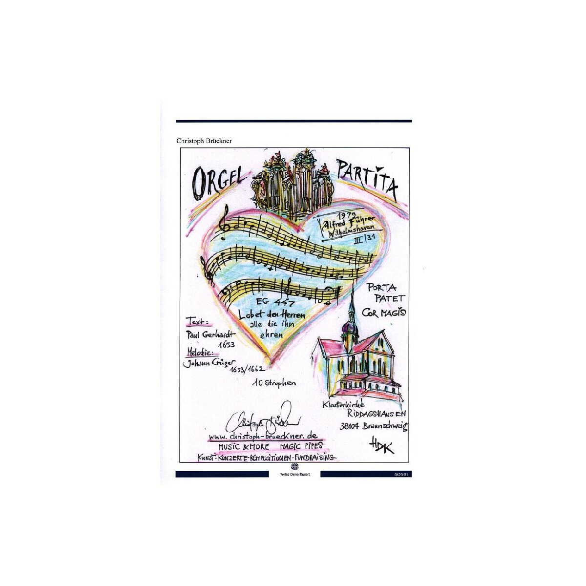 Orgel Partita über EG447 Lobet den  box
