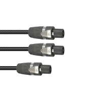 Sommer Cable Adapterkabel Speakon/2xSpeakon 1m sw