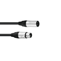 Psso DMX cable XLR 3-pin 1m sw Neutrik