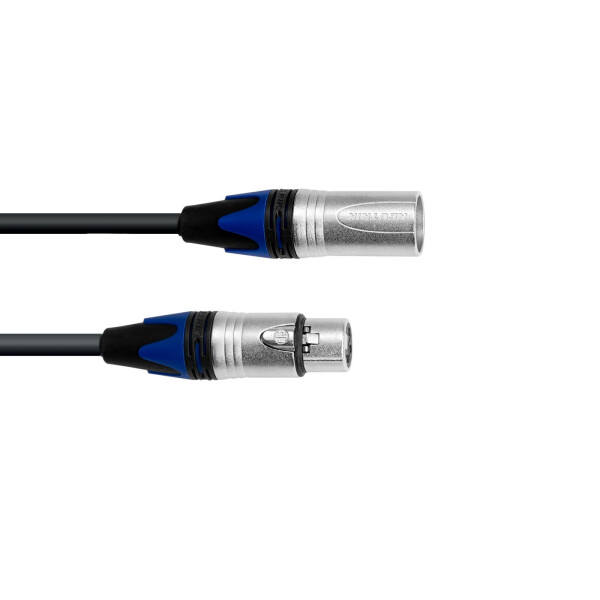 Psso DMX cable XLR COL 3pin 5m sw Neutrik
