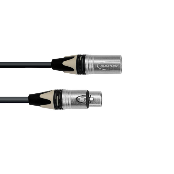 Psso DMX cable XLR COL 3pin 15m sw Neutrik