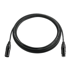Psso DMX Kabel XLR 3pol 1,5m sw Neutrik schwarze Stecker