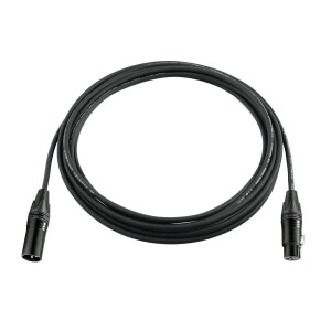 Psso DMX cable XLR 3-pin 1.5m sw Neutrik black plugs