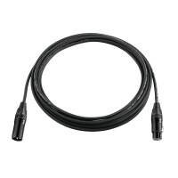Psso DMX cable XLR 3-pin 1.5m sw Neutrik black plugs