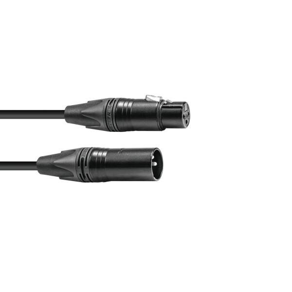 Psso DMX cable XLR 3-pin 5m sw Neutrik black plugs