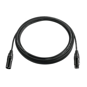 Psso DMX cable XLR 3-pin 15m sw Neutrik black plug