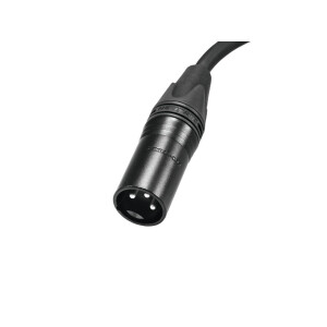 Psso DMX cable XLR 3-pin 15m sw Neutrik black plug
