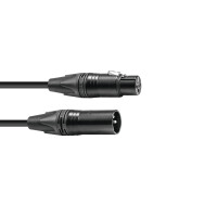 Psso DMX cable XLR 3-pin 20m sw Neutrik black plug