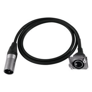 Psso Patch Cable XLR(M)/XLR(F) EB 1m black