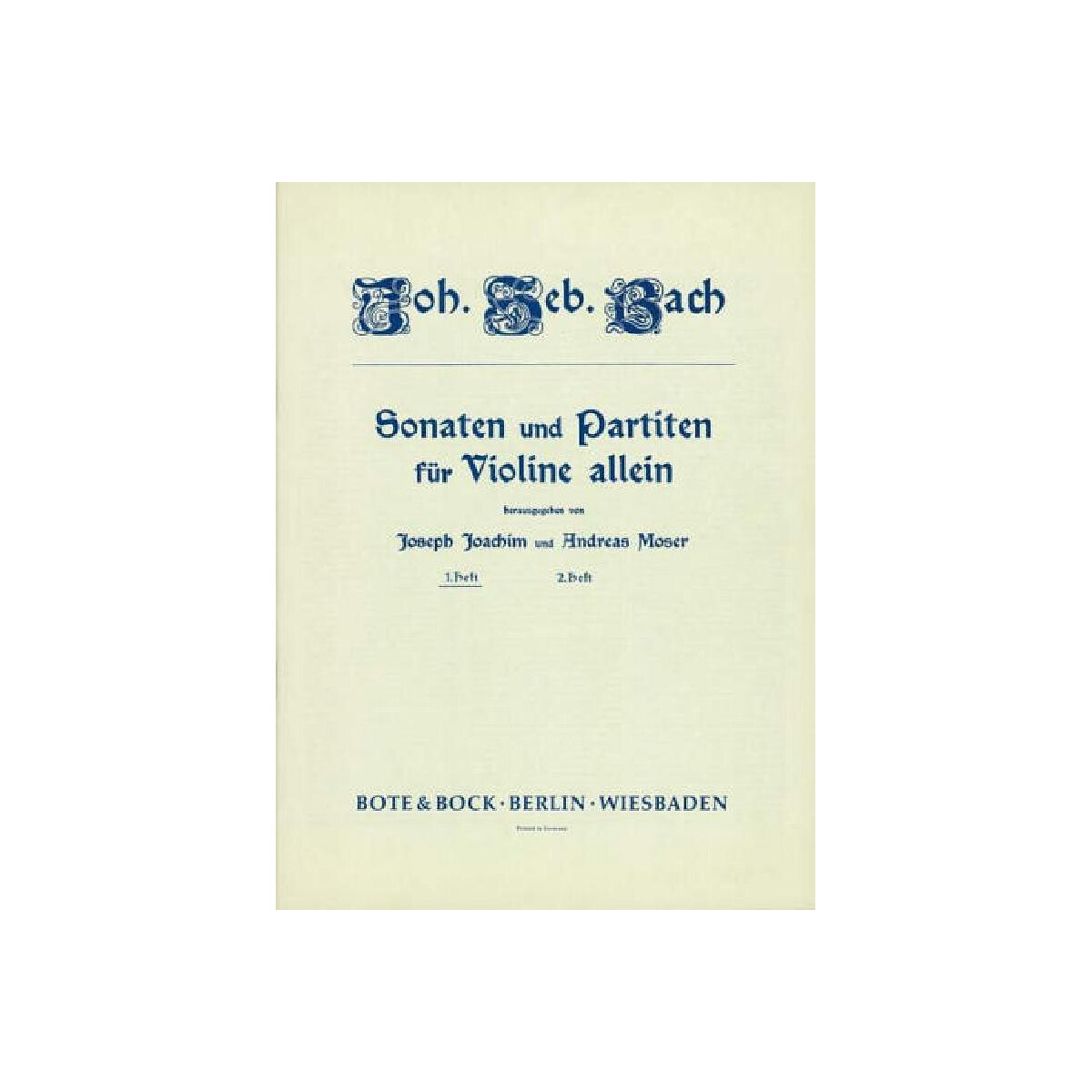 Sonaten und Partiten Band 1 box