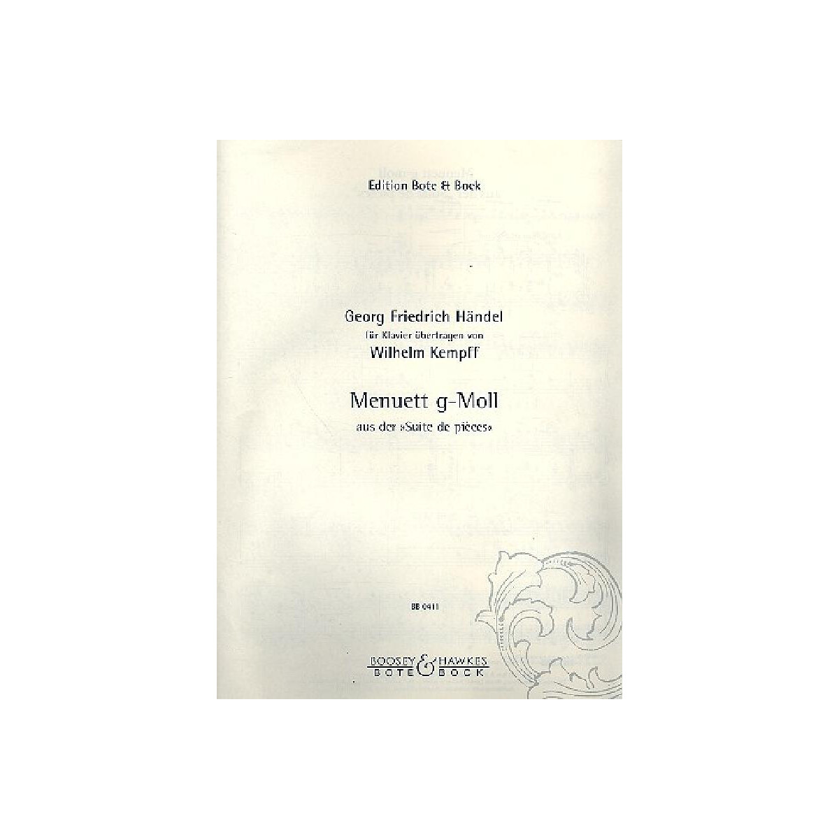 Menuett g-moll aus der Suite de pieces