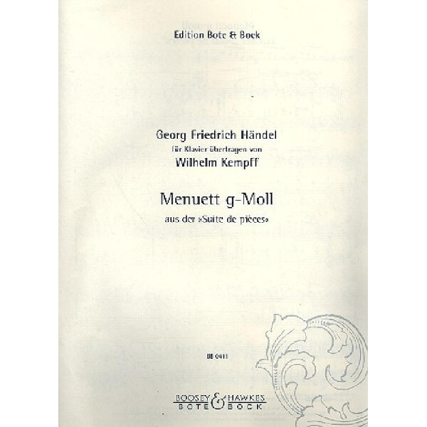Menuett g-moll aus der Suite de pieces