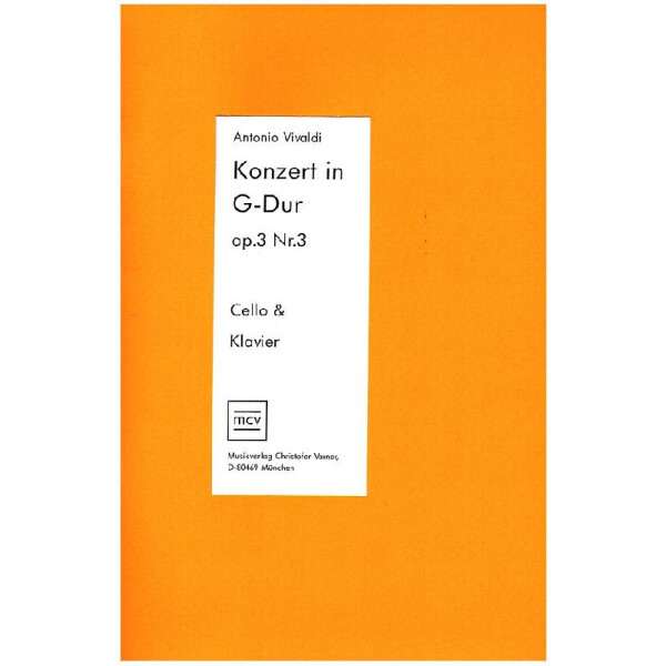 Konzert G-Dur op.3,3 für