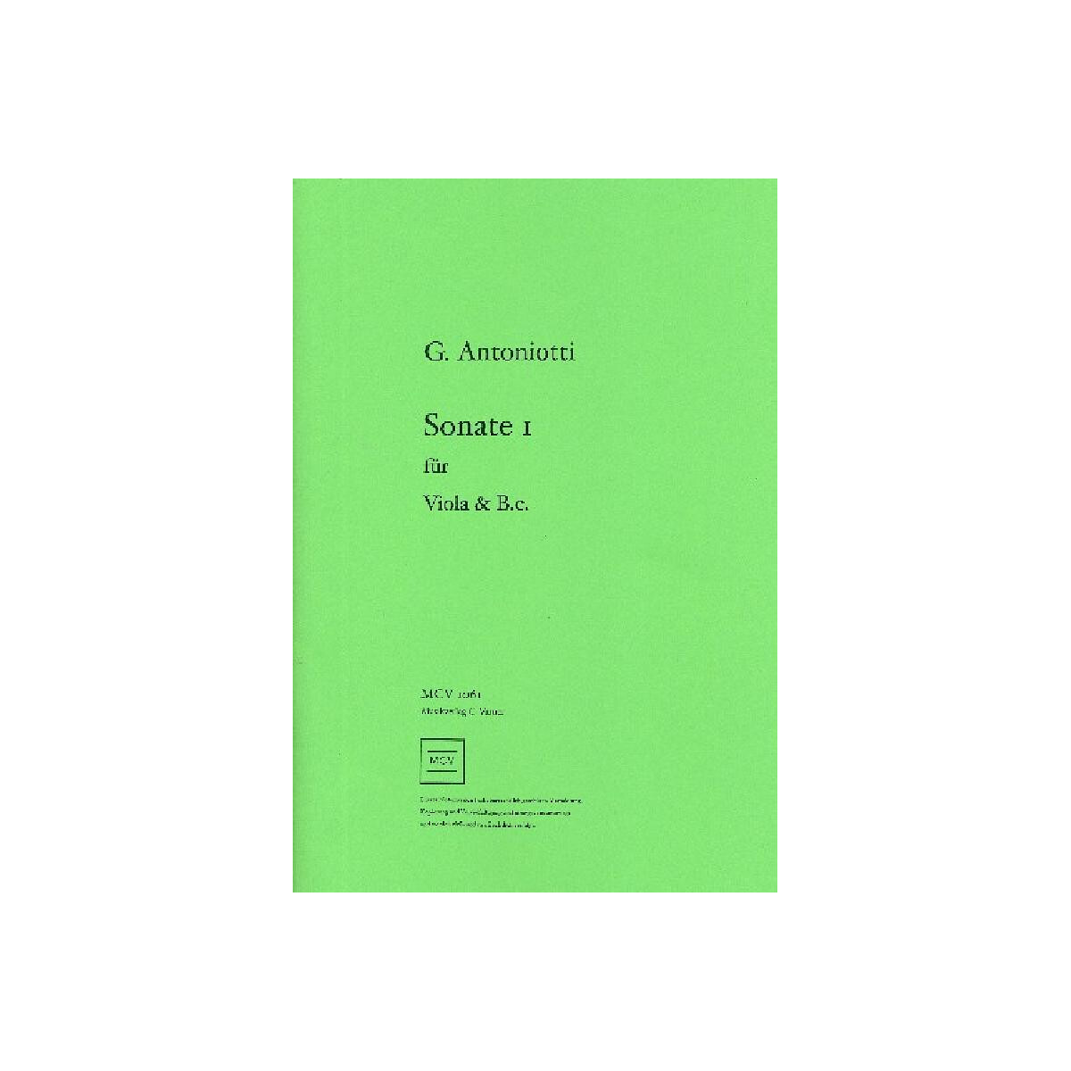 Sonate Nr.1 für Viola und Bc box