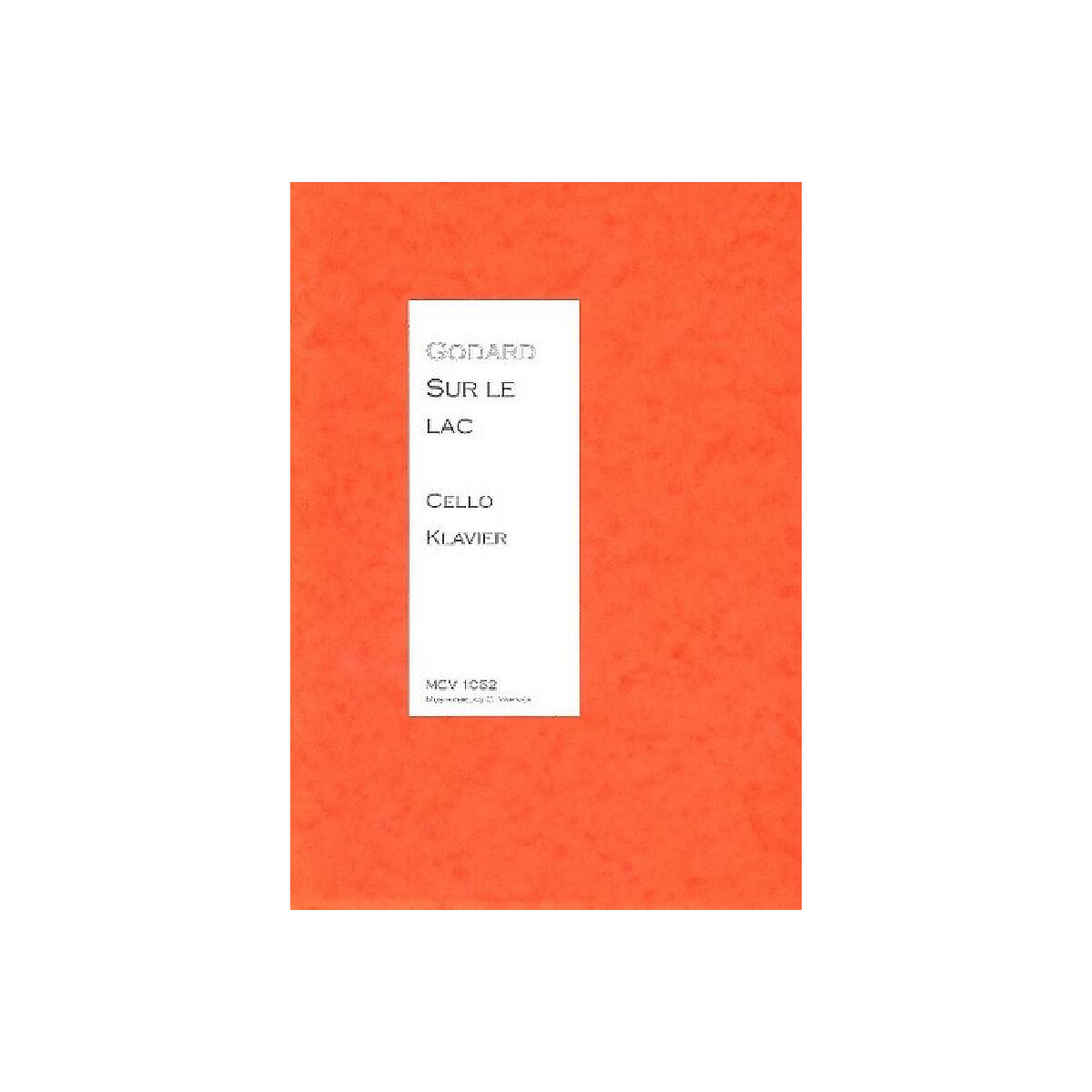 Sur le lac pour violoncelle et piano